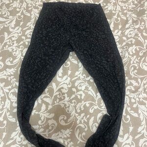Black Patterned Leggings Lululemon